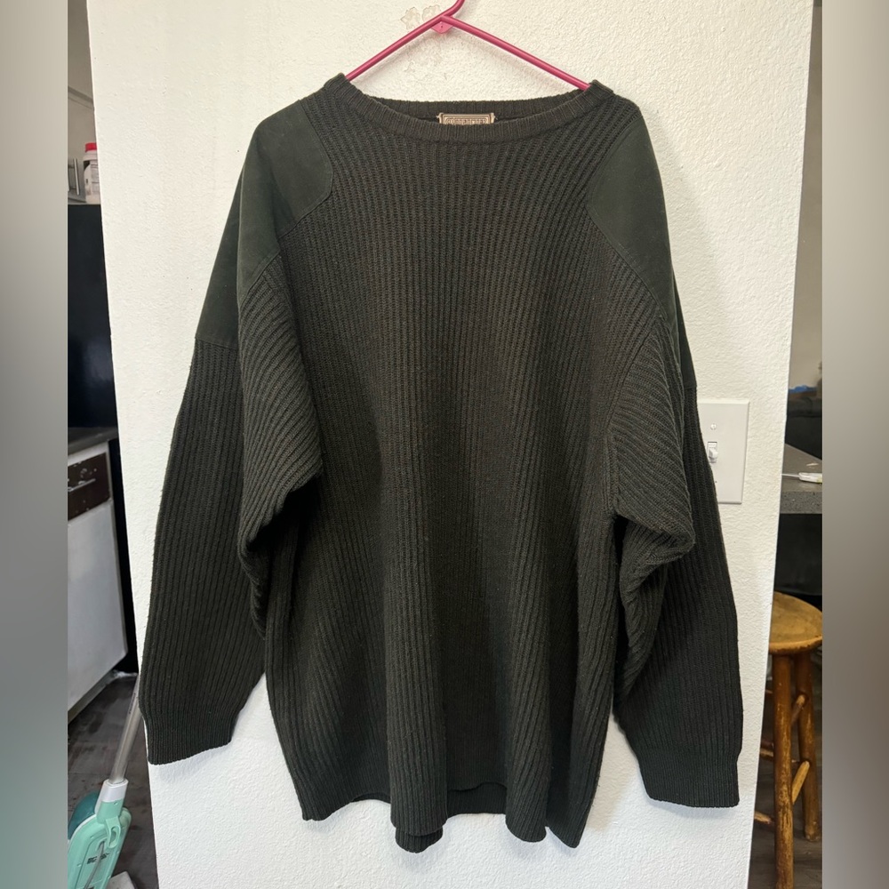 Vintage 90s Olive Green /Grey Command Sweater - image 6